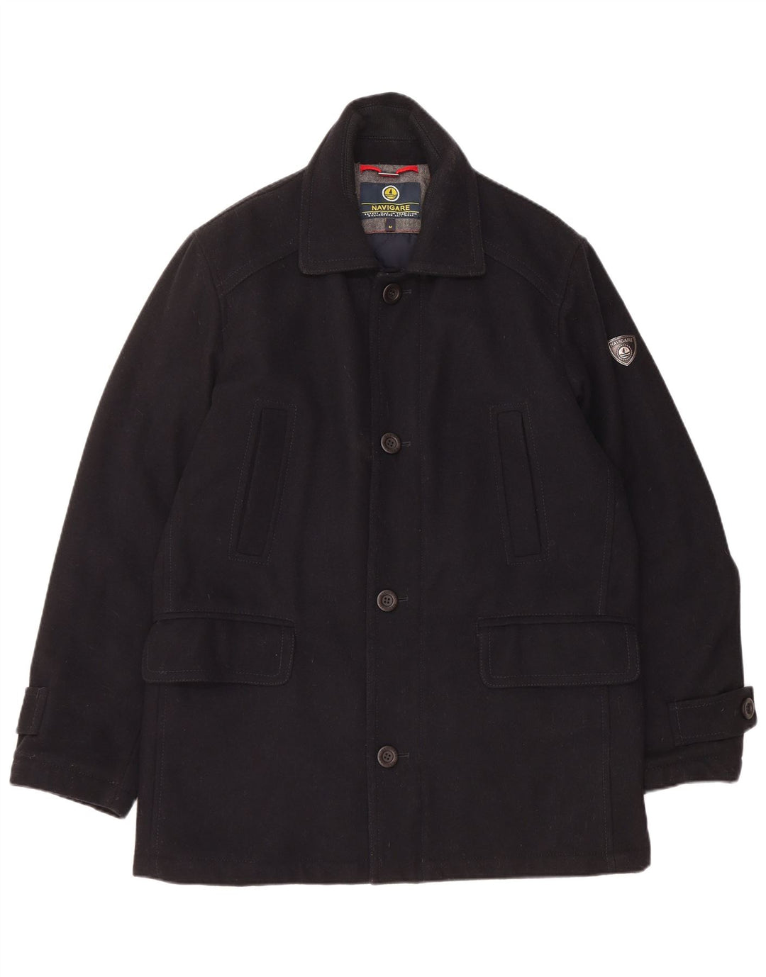 Soprabito da uomo NAVIGARE UK 38 medio in lana nera