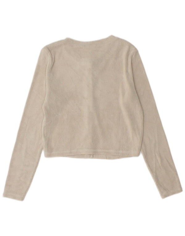 Maglione cardigan corto da donna Zara UK 12 Beige medio