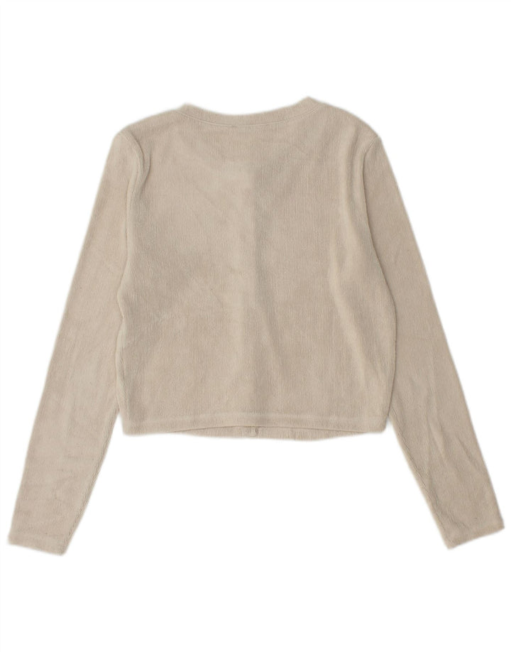 Maglione cardigan corto da donna Zara UK 12 Beige medio