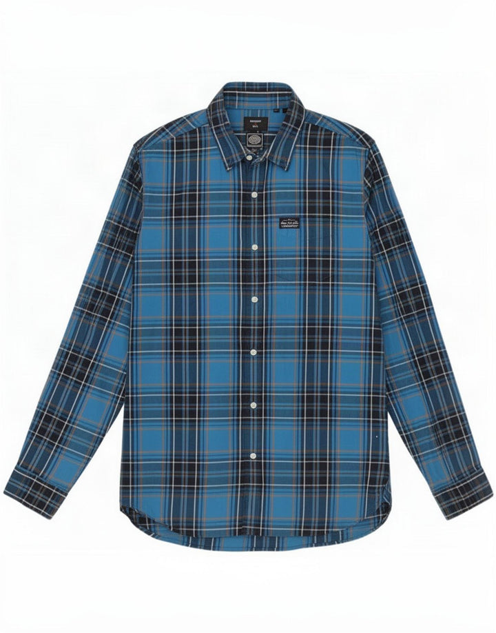 Superdry Camicia in flanella da uomo grande scozzese blu