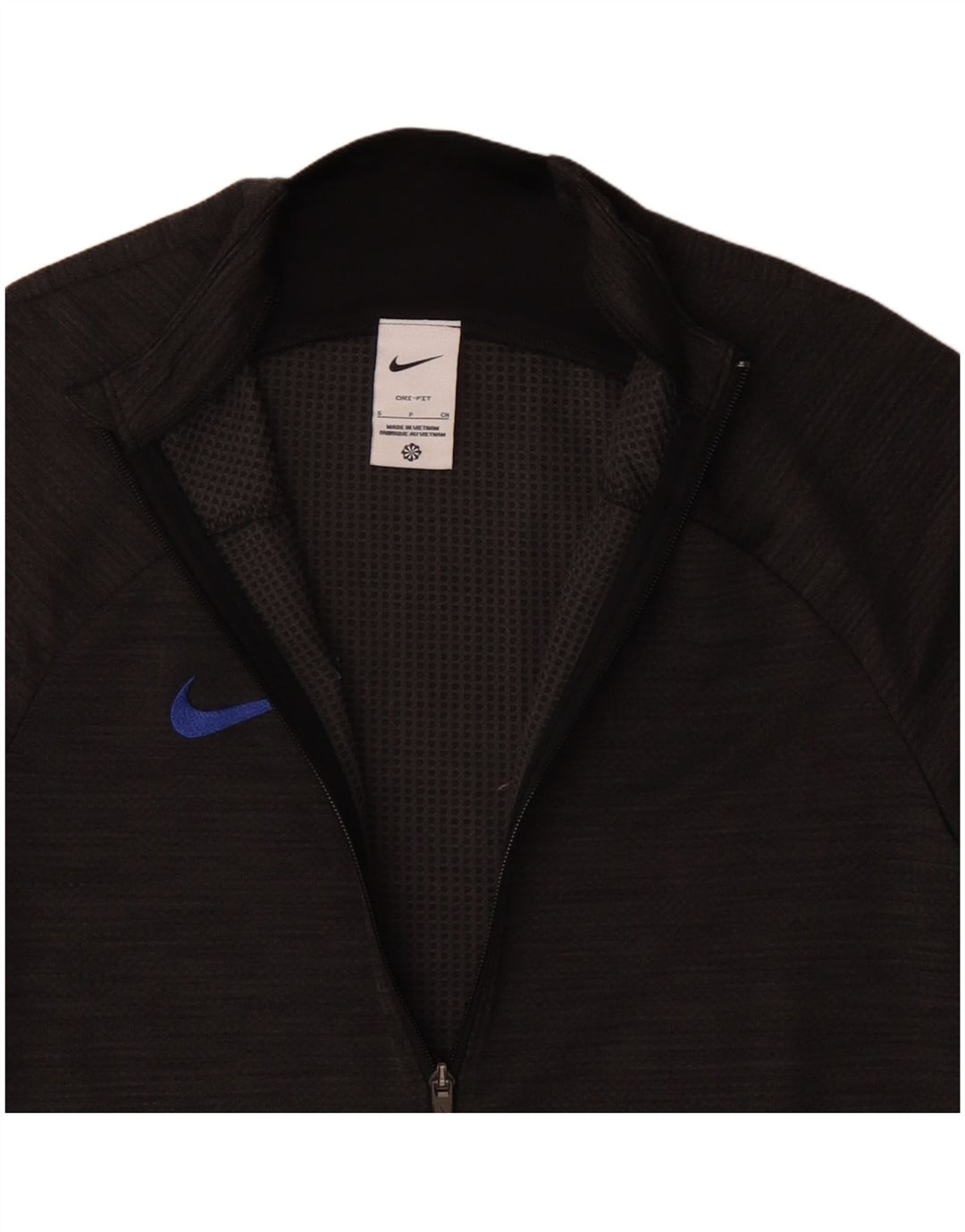 Giacca da tuta NIKE Dri Fit da uomo, piccola, in poliestere screziato grigio
