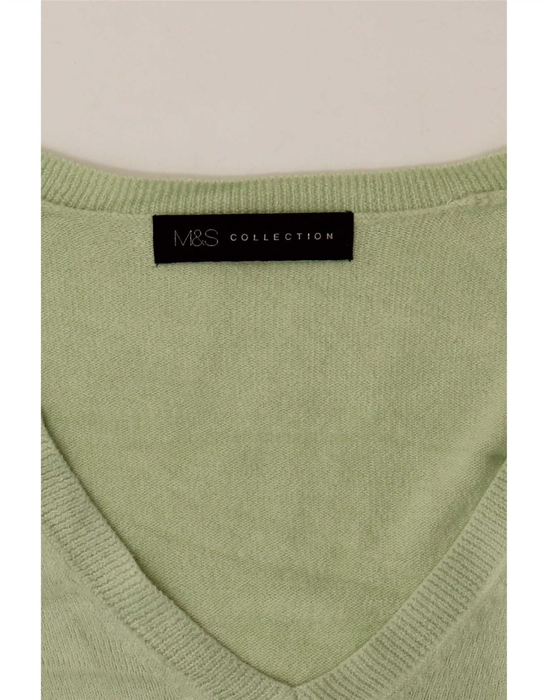 Maglione maglione con scollo a V da donna Marks & Spencer UK 16 grande verde