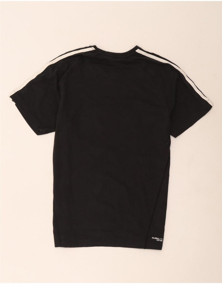 T-shirt Adidas Climalite da uomo Top in cotone nero medio