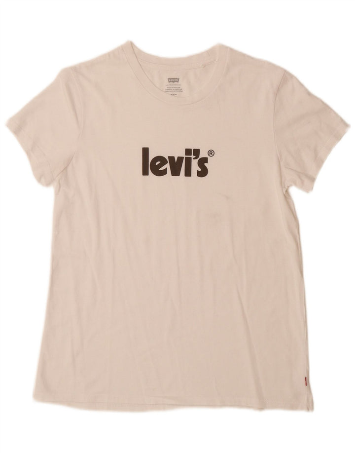 T-shirt grafica da donna LEVI'S Top UK 12 Medium White