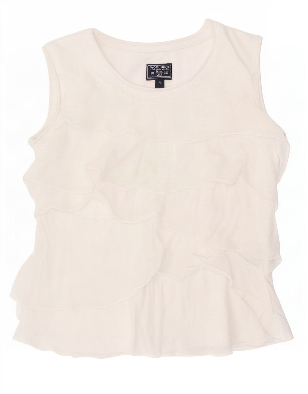 Camicetta senza maniche per bambina Woolrich Top 3-4 anni in cotone bianco
