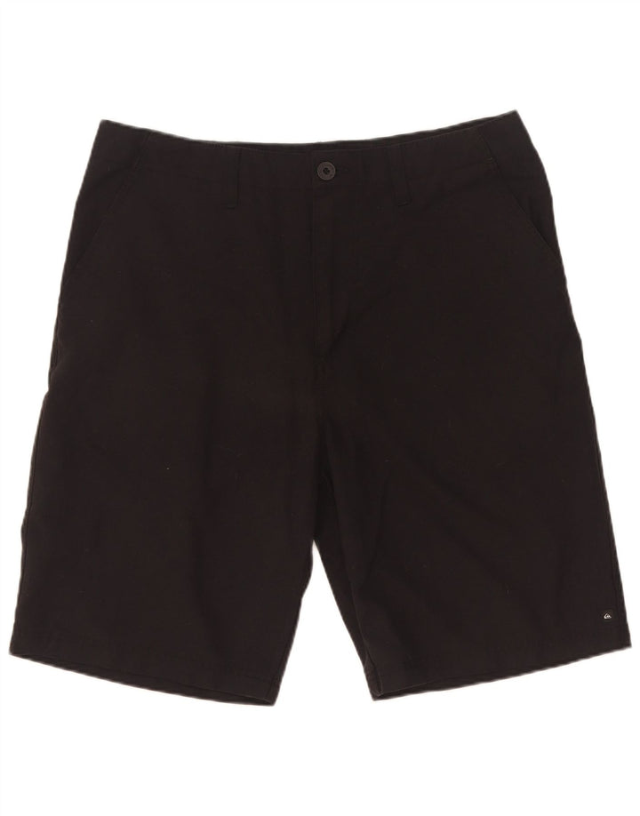Pantaloncini chino grafici da uomo Quiksilver W34 grandi in poliestere nero
