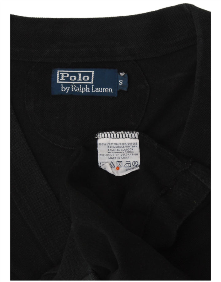 POLO RALPH LAUREN Maglione cardigan da uomo piccolo in cotone nero