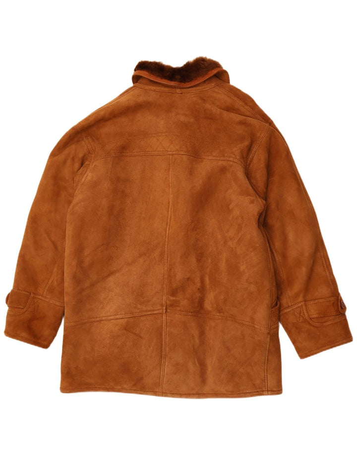 Giacca in shearling vintage da uomo UK 40 grande marrone