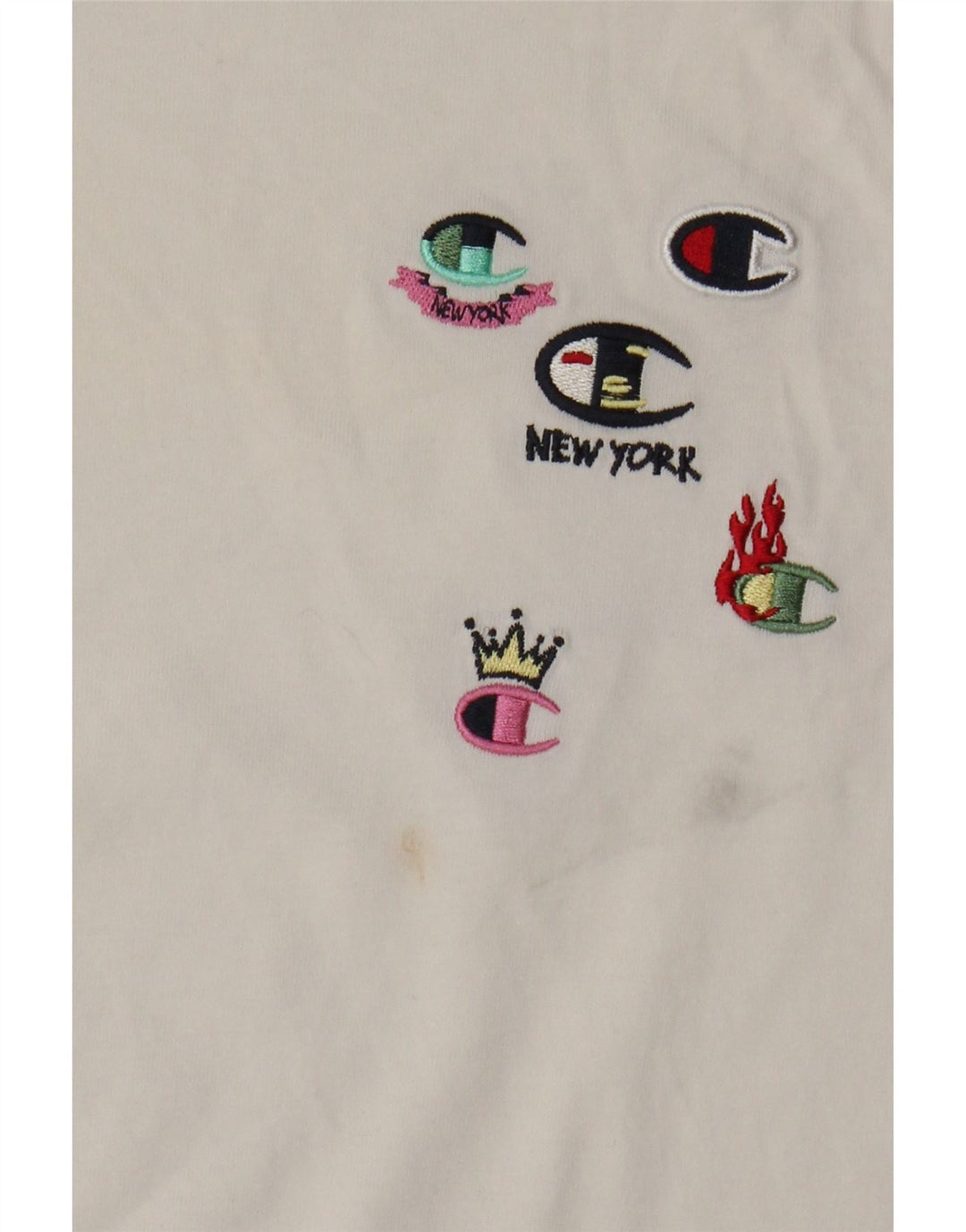 T-shirt grafica da donna Champion Top UK 12 Medium White