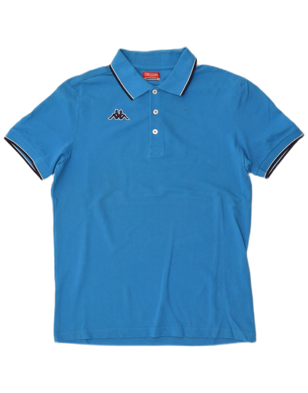 Polo Kappa Uomo Blu Medio in cotone