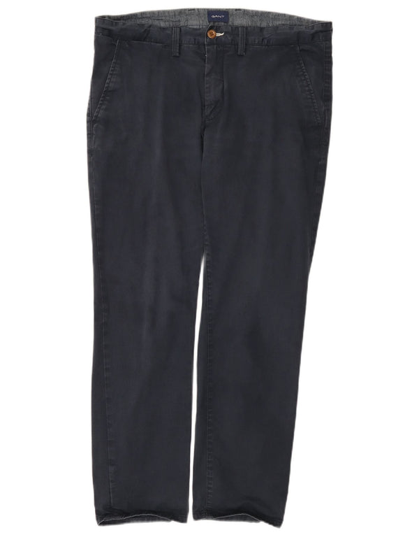 Pantaloni chino slim Hallden da uomo Gant W36 L30 cotone blu navy