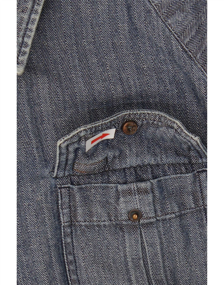 Camicia Carhartt da uomo slim fit grande cotone a spina di pesce blu