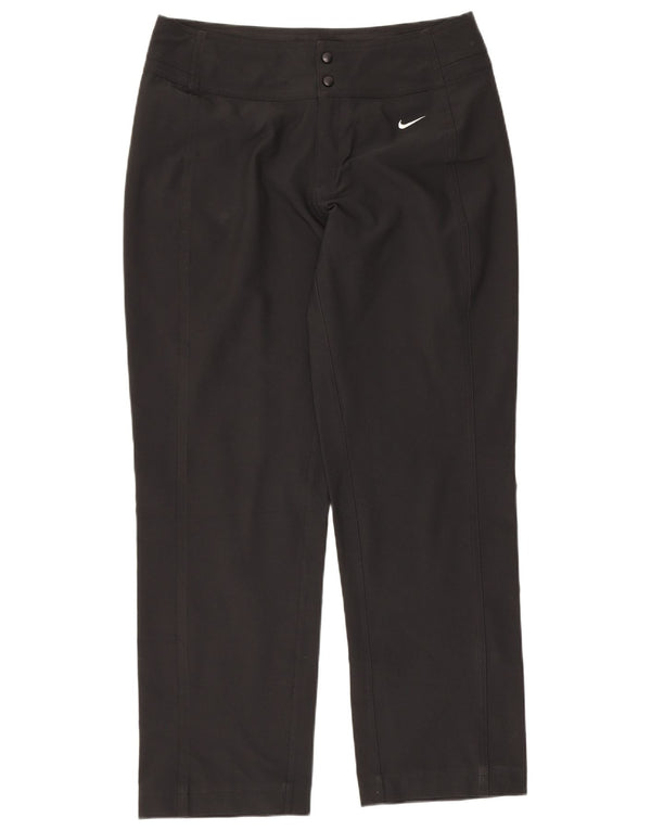 Pantaloni casual dritti Nike da donna UK 8/10 Small W29 L27 poliestere nero