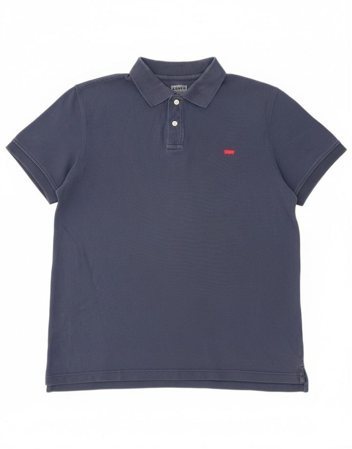 Polo Levi's da uomo grande in cotone blu navy