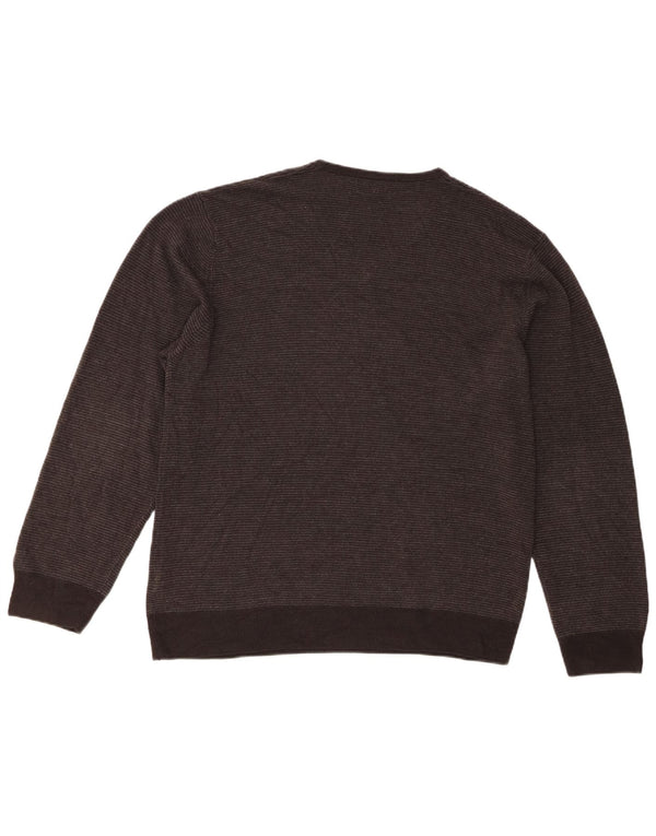 Maglione da uomo Marks & Spencer con scollo a V XL grigio acrilico gessato