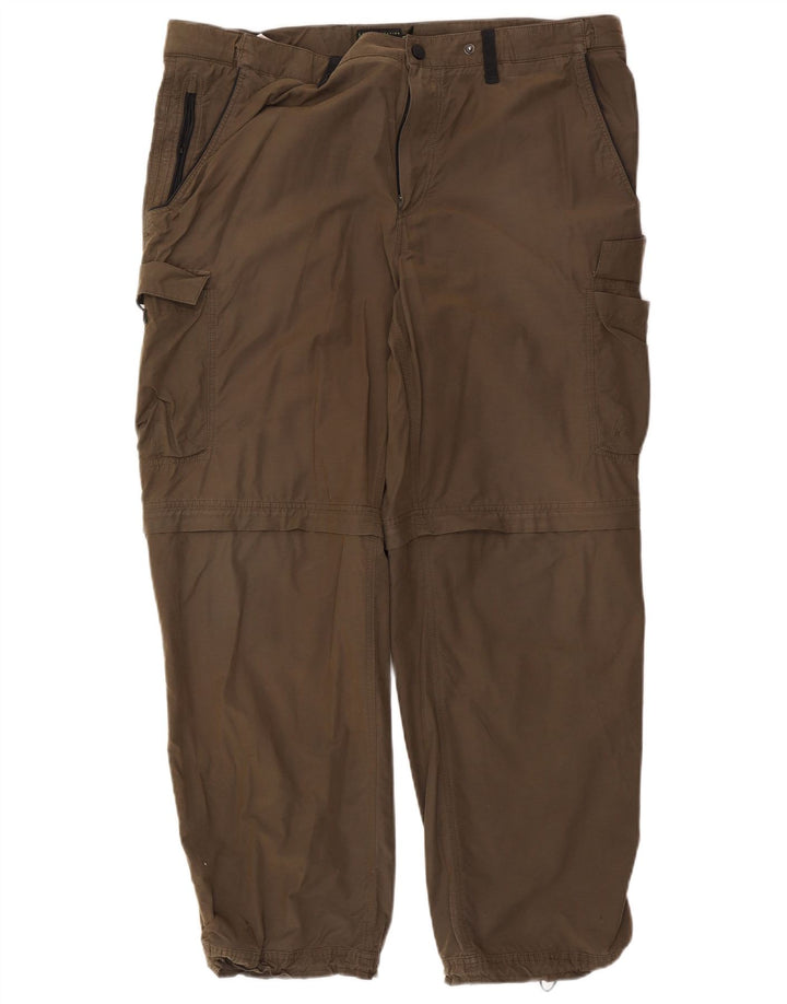 Pantaloni cargo Marks & Spencer Active Regular Fit da uomo W42 L31 cotone kaki