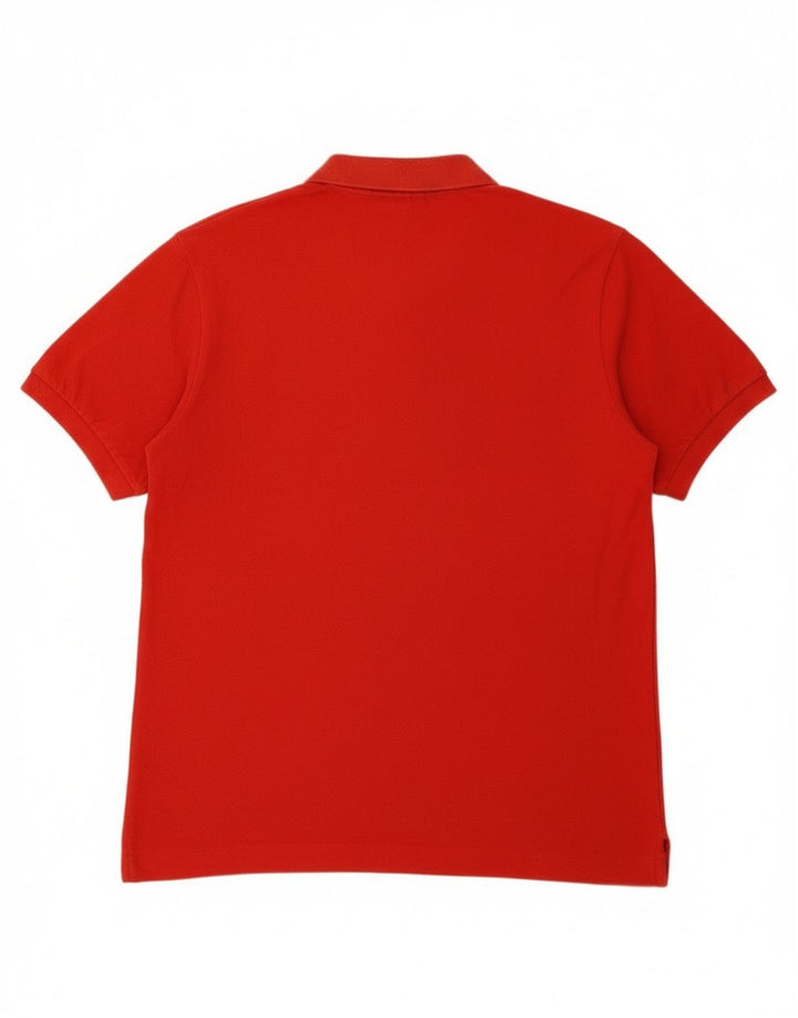 Polo da uomo Lacoste taglia 4 media in cotone rosso
