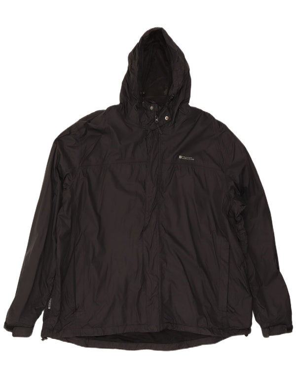 Giacca antipioggia da uomo con cappuccio Mountain Warehouse UK 46 3XL Nylon nero