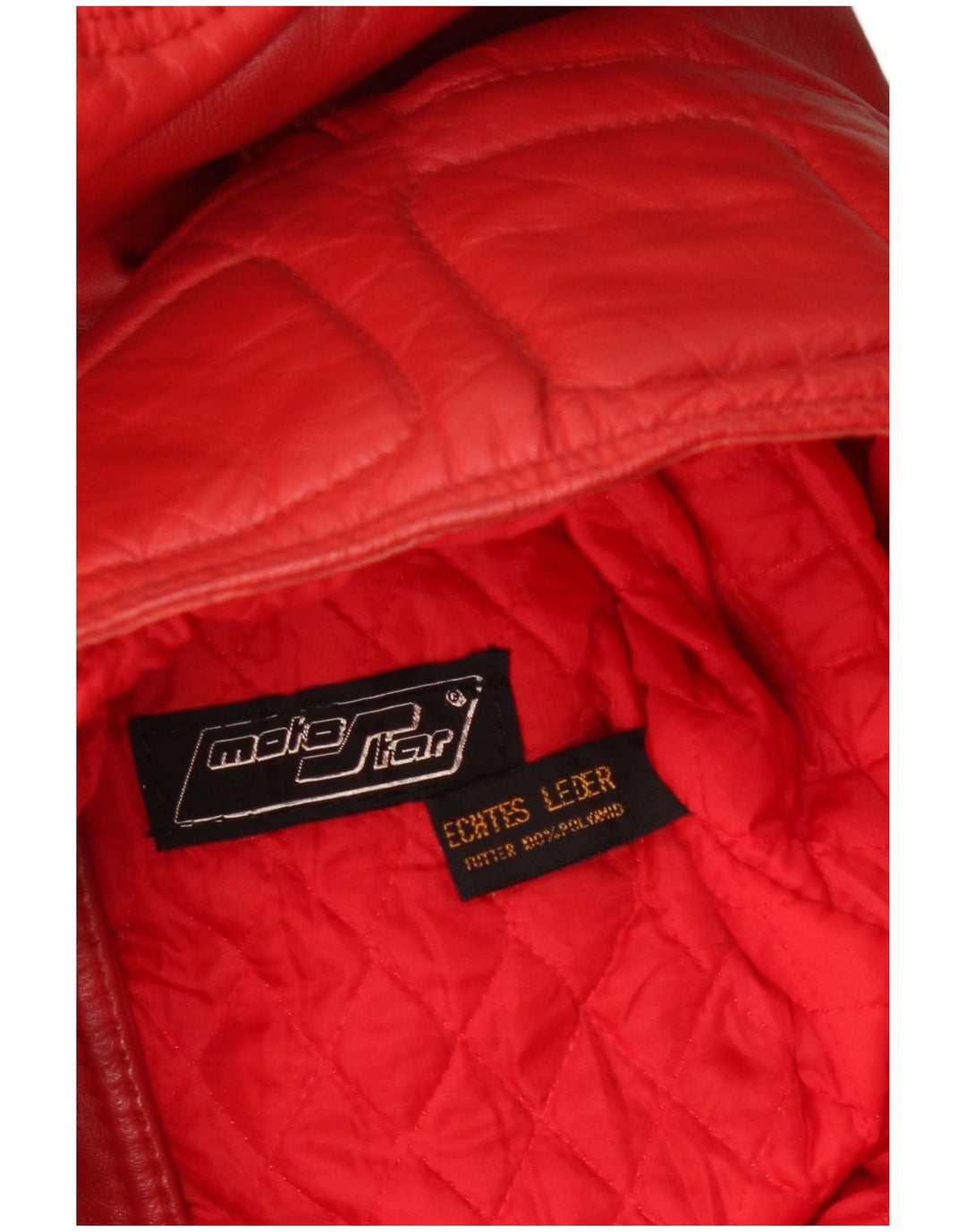 Giacca da corsa in pelle da donna vintage EU 40 in pelle rossa media