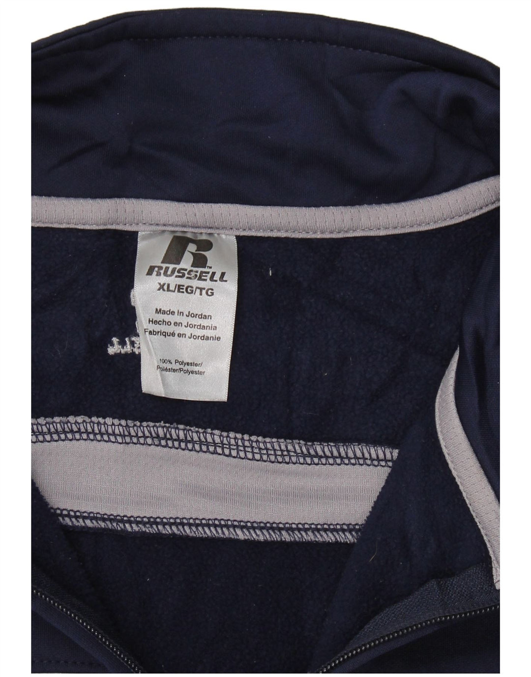 RUSSELL ATHLETIC Giacca da tuta da uomo XL Colorblock blu navy