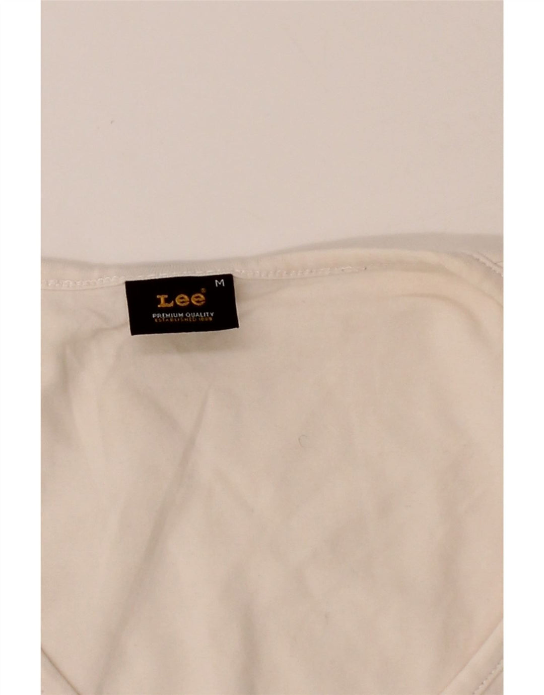 LEE Womens Top Long Sleeve UK 12 Medium Off White Vintage Lee and Second-Hand Lee from Messina Hembry 