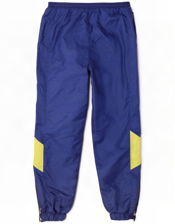 Pantaloni da tuta vintage da uomo Joggers XL Blu Colourblock Poliammide