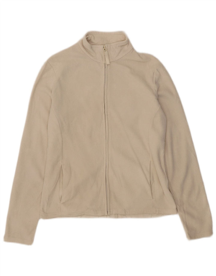 Giacca in pile da donna Marks & Spencer UK 12 Poliestere beige medio