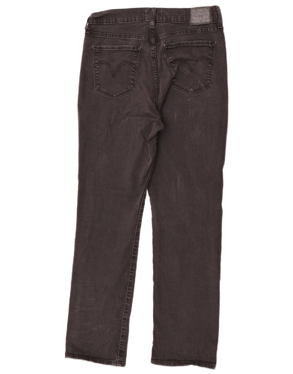 Jeans dritti classici a vita alta da donna Levi's US 10 Large W30 L30 neri