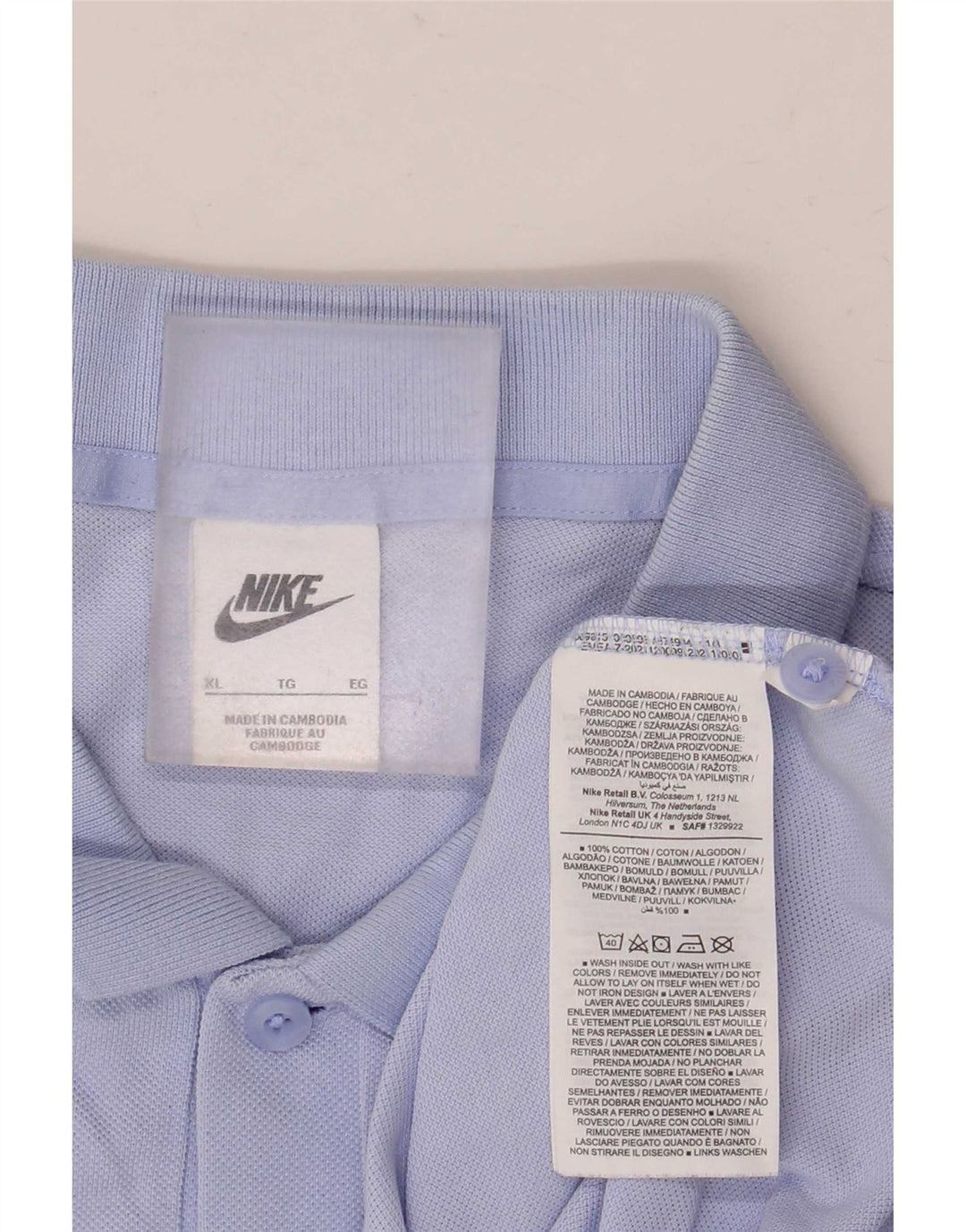 Polo Nike da uomo XL in cotone blu