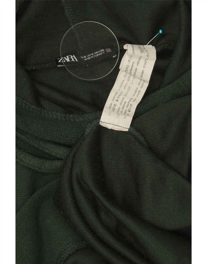 Maglione oversize con cappuccio da donna Zara UK 10 piccolo verde poliestere