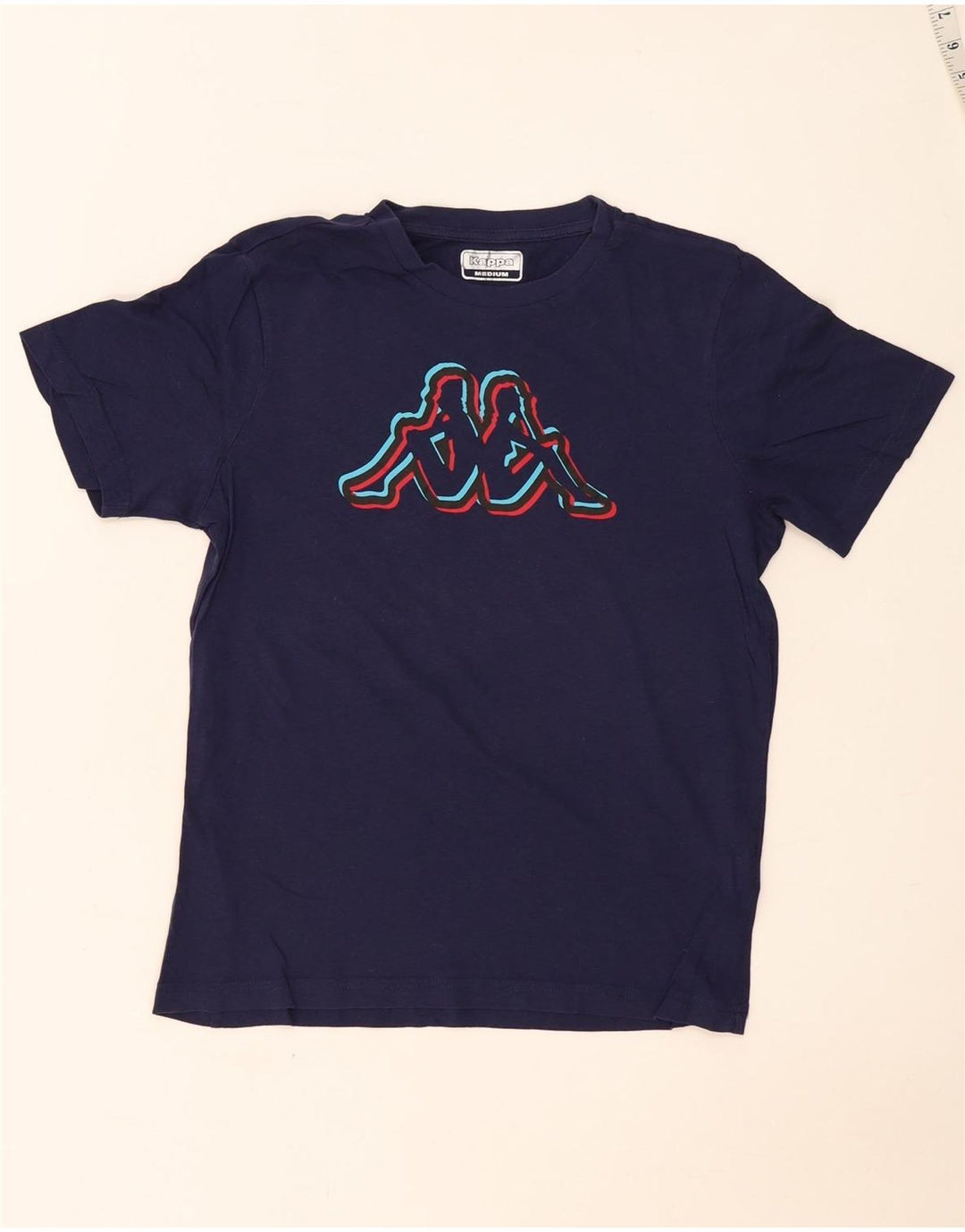 T-shirt grafica da uomo Kappa Top in cotone blu navy medio