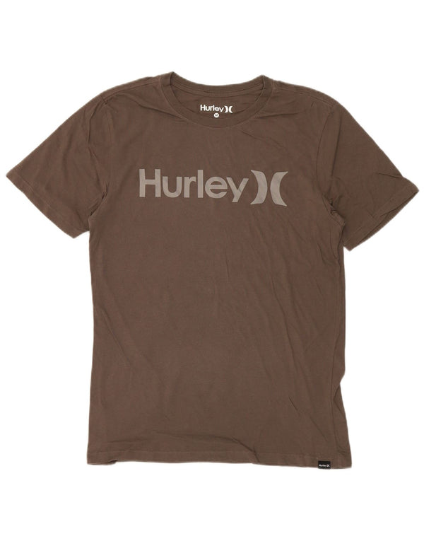 T-shirt grafica da uomo Hurley Top in cotone marrone medio