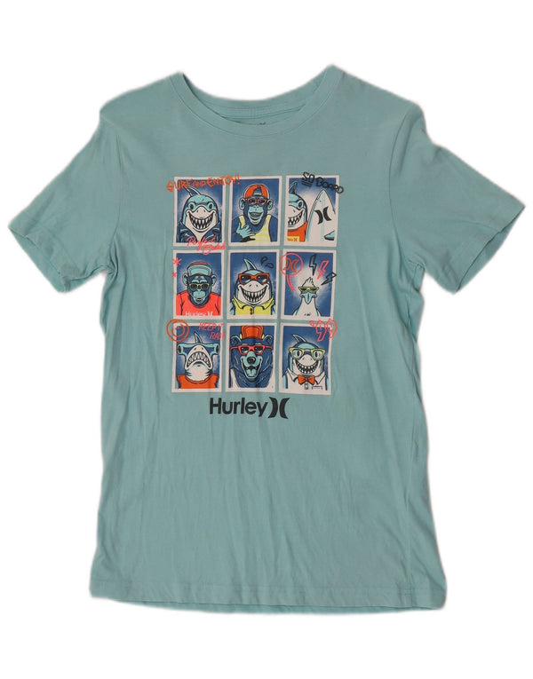 T-shirt grafica Hurley per ragazzi, 12-13 anni, in cotone blu