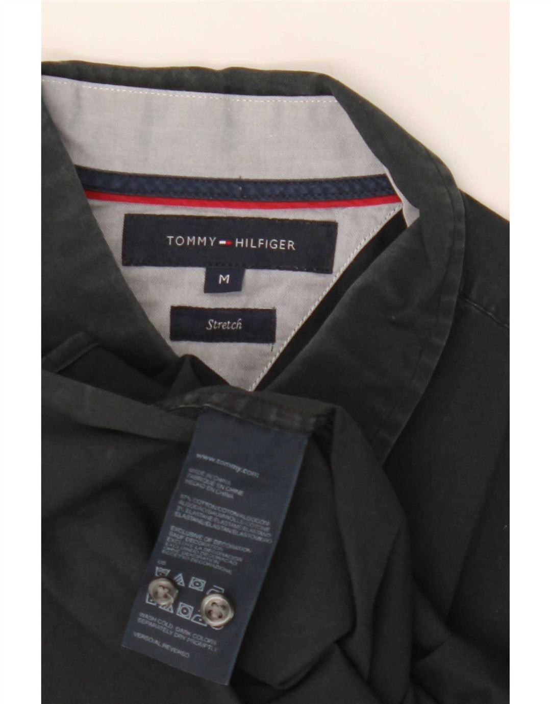 Camicia da uomo Tommy Hilfiger in cotone nero medio