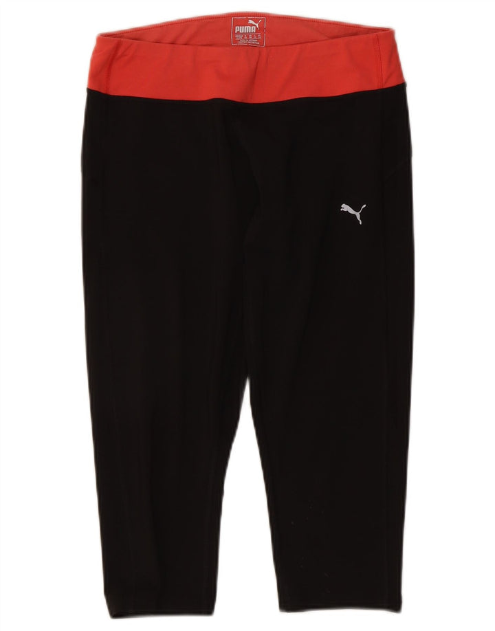 Leggings Capri da donna Puma UK 16 Large Nero Colourblock Poliestere