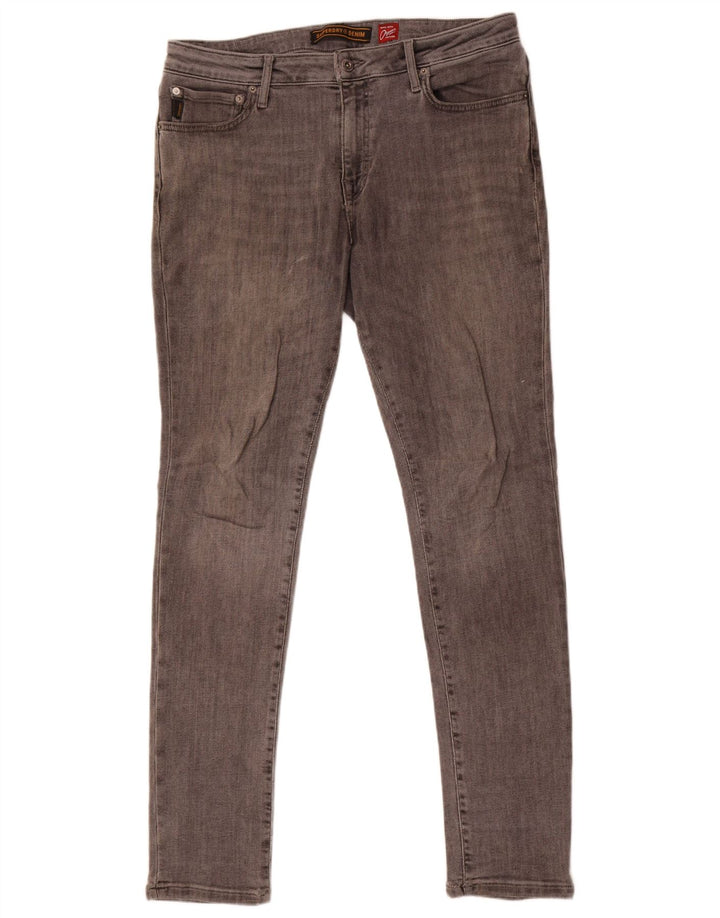 Jeans skinny da uomo Superdry W36 L34 cotone grigio