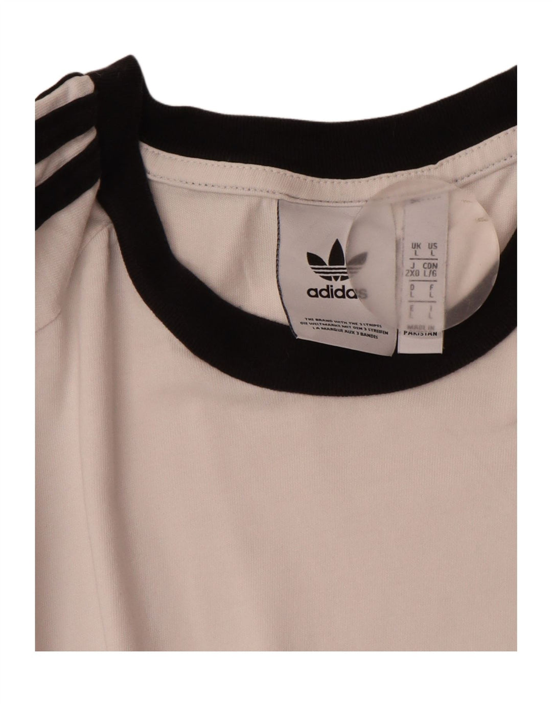 Maglietta Adidas da uomo Top Large in cotone bianco
