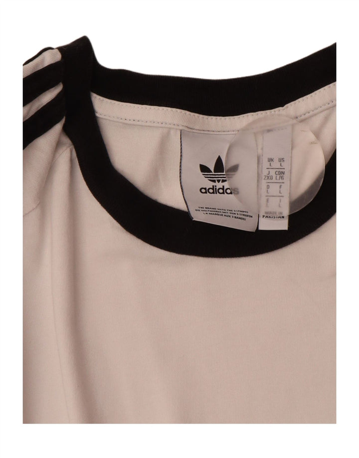 Maglietta Adidas da uomo Top Large in cotone bianco