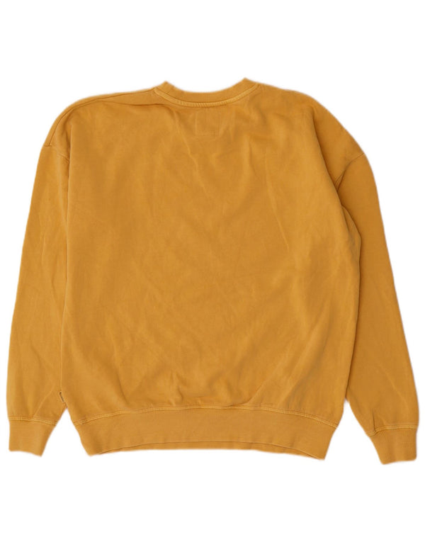 Felpa da uomo ampia Billabong, vestibilità ampia, XS, cotone giallo