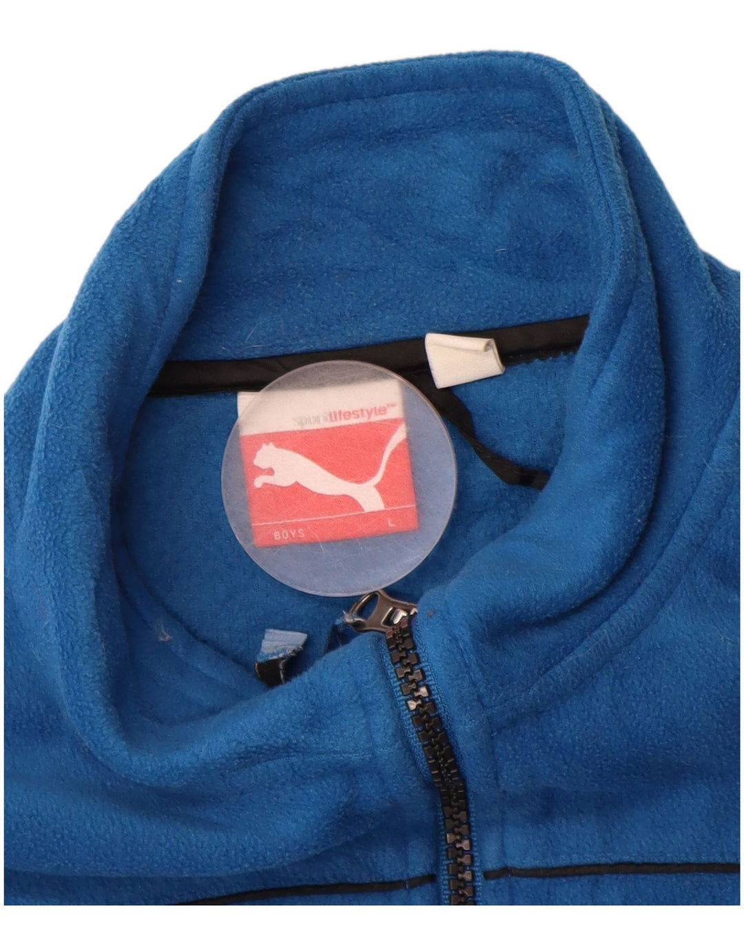 Giacca in pile PUMA da ragazzo 12-13 anni Large Blu in poliestere