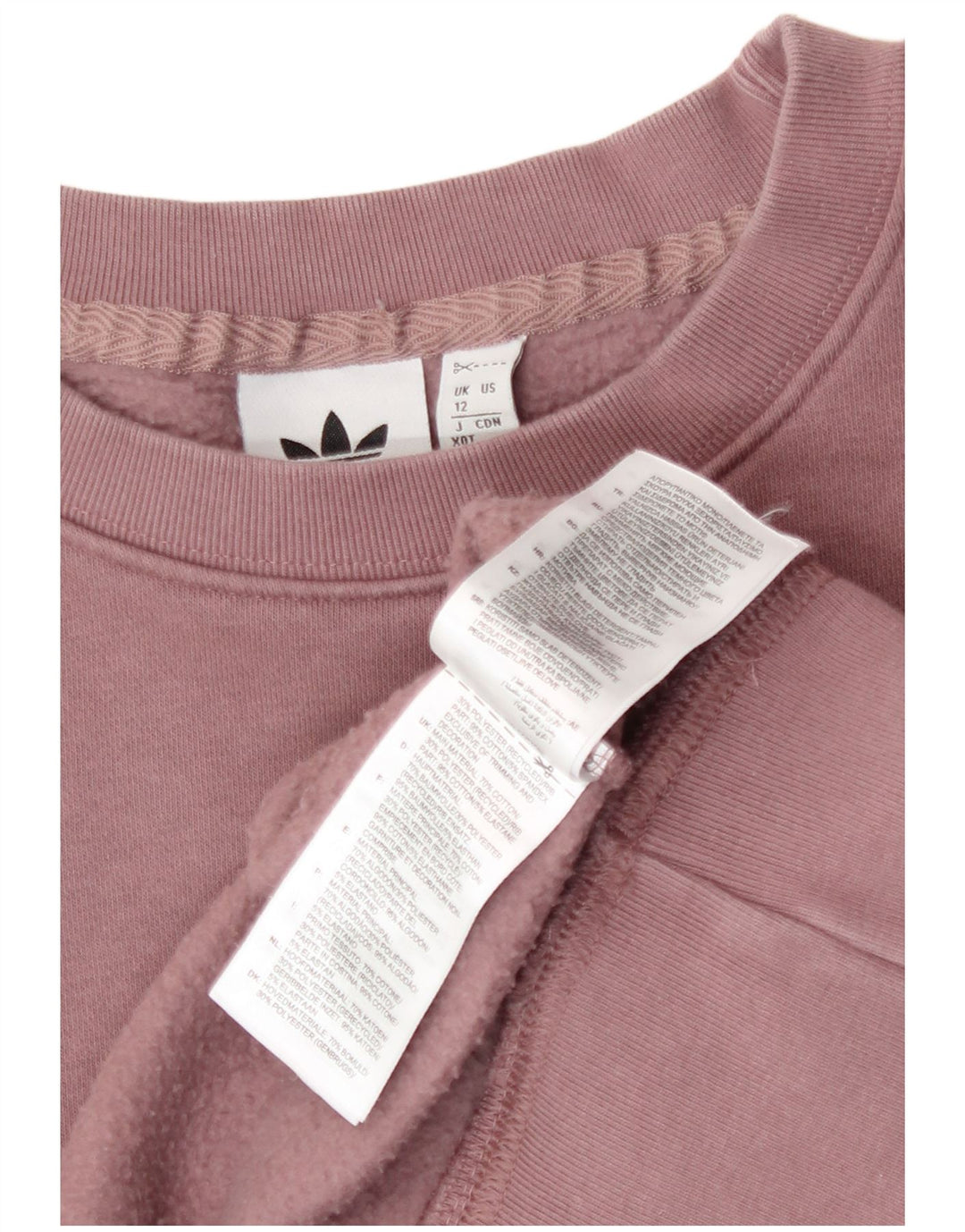 Felpa oversize da donna Adidas UK 12 cotone viola medio