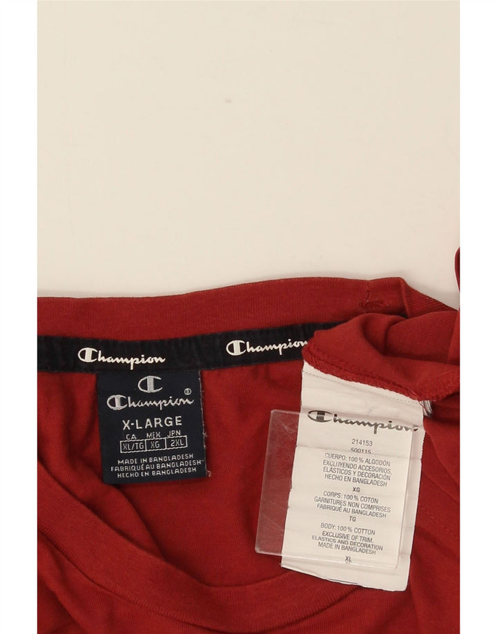 T-shirt da uomo CHAMPION Top XL in cotone rosso