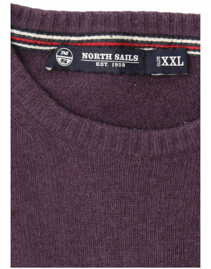 NORTH SAILS Maglione girocollo da uomo 2XL Lana viola