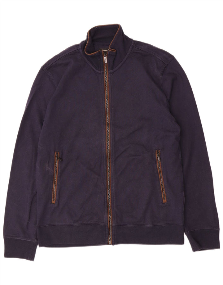 Giacca da ginnastica da uomo, vestibilità regolare, Massimo Dutti, grande, in cotone blu navy
