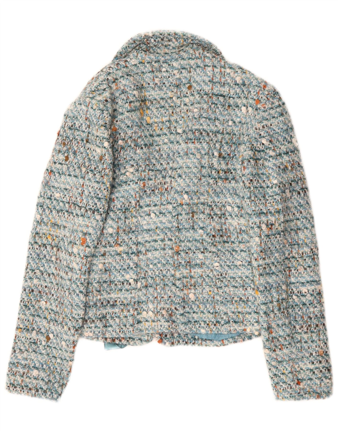 Giacca blazer da donna con cravatta sul davanti Luisa Spagnoli IT 40 piccola blu screziata