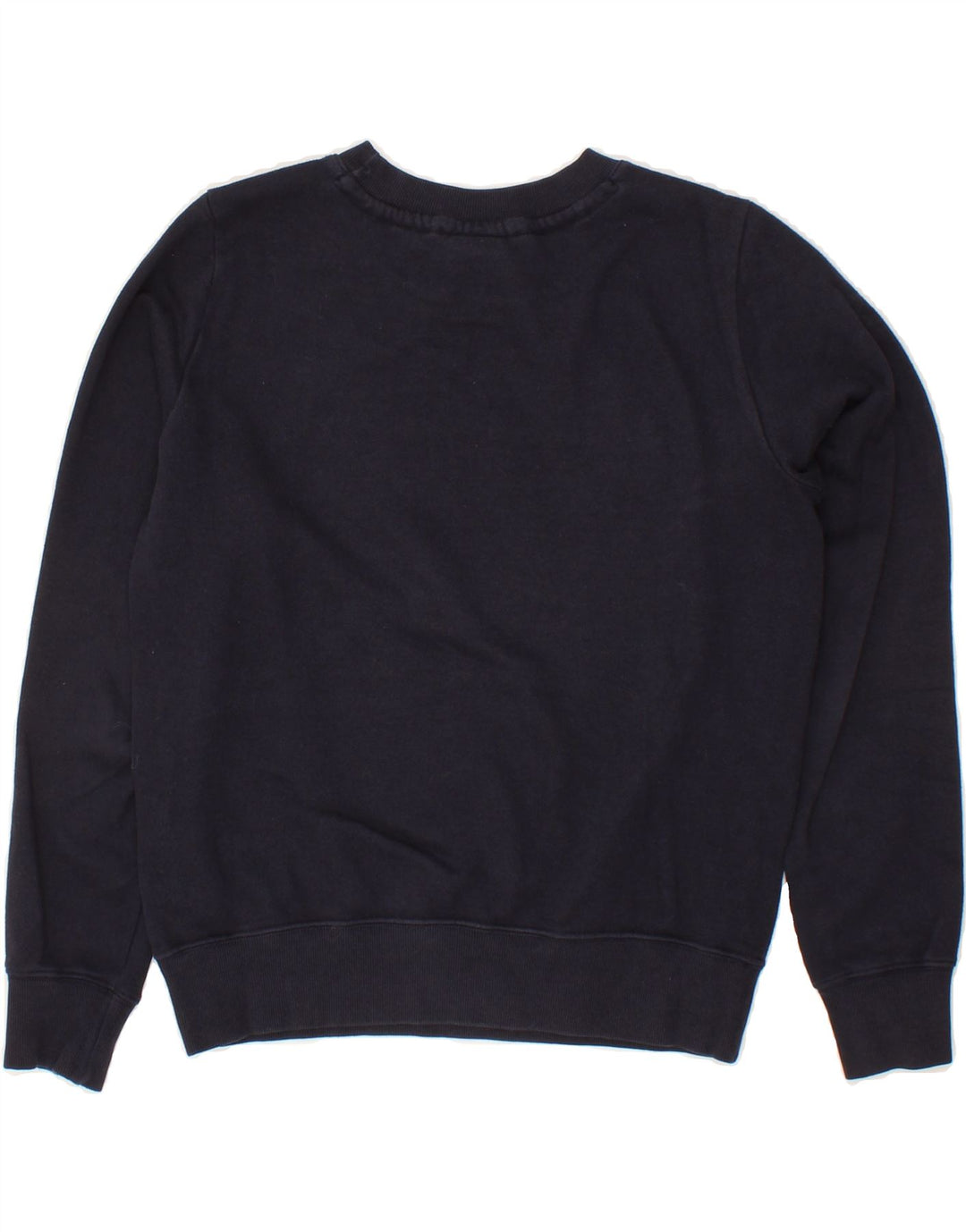 CHAMPION Womens Crop Graphic Sweatshirt Jumper UK 10 Small Navy Blue Vintage Champion and Second-Hand Champion from Messina Hembry 