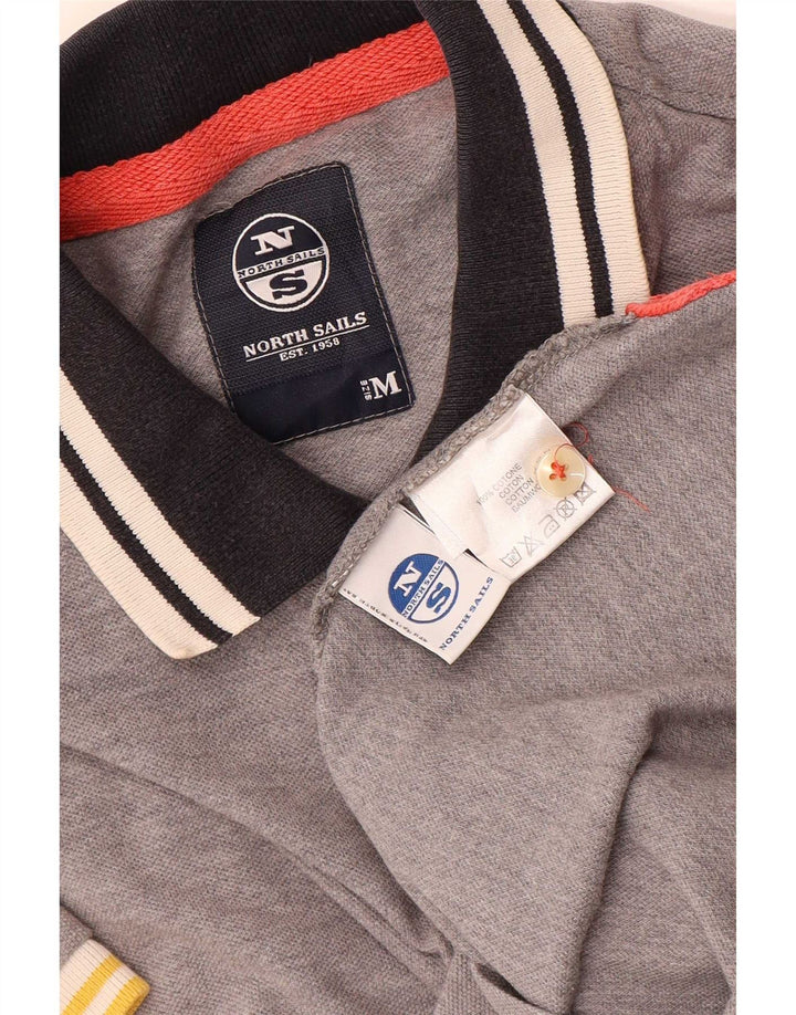 Polo da uomo North Sails in cotone grigio medio