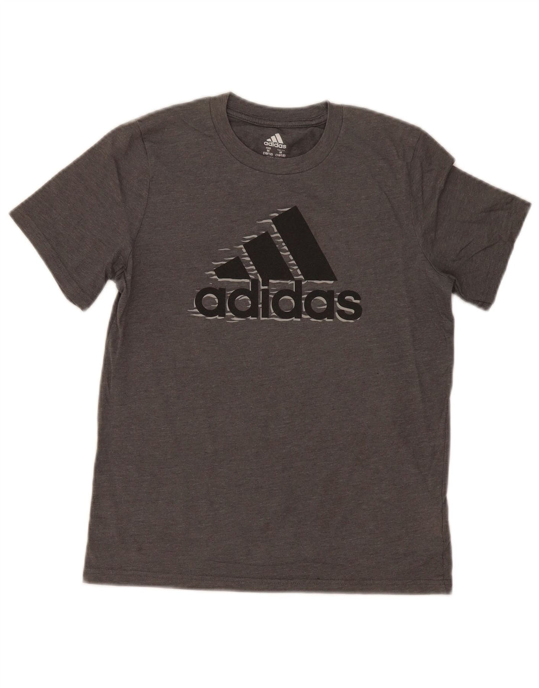 T-shirt grafica da ragazzo Adidas Top 10-11 anni in cotone grigio medio