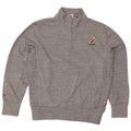Felpa da uomo con collo con zip Superdry, maglione in cotone chiazzato grigio medio