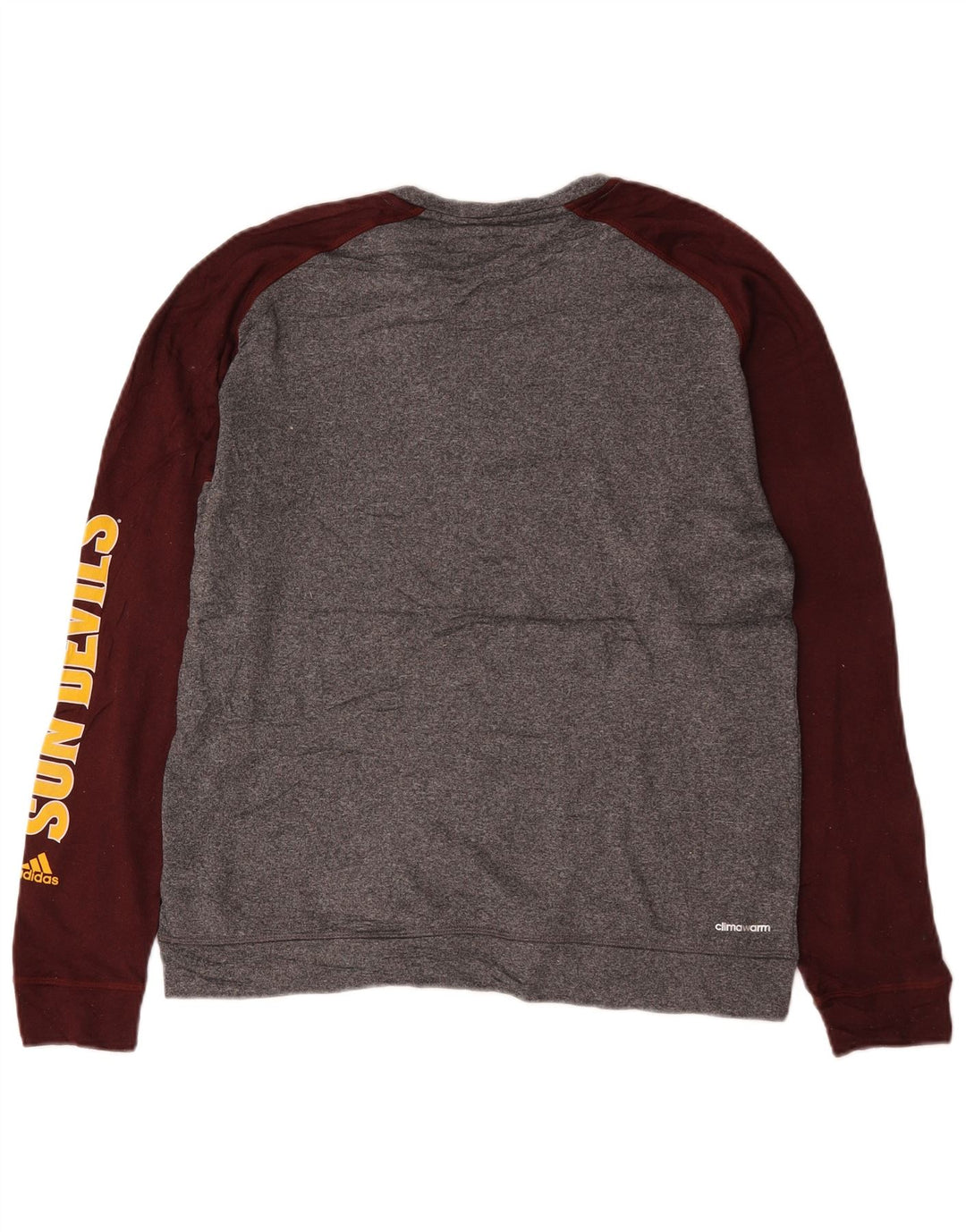 Adidas Uomo Arizona State Sun Devils Felpa Maglione Grande Grigio